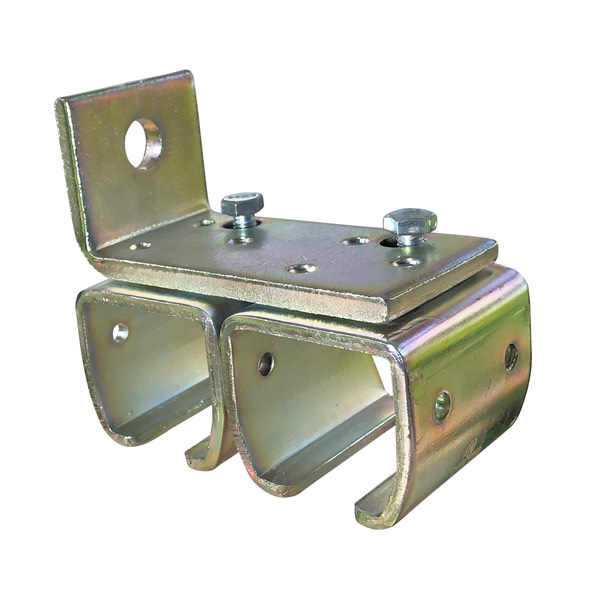 Doppelter Laufschienenhalter für die Wandbefestigung, Stahl verzinkt Doppelter Laufschienenhalter für die Wandbefestigung, Stahl verzinkt