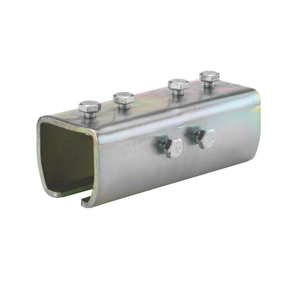 Laufschienenverbinder, Stahl verzinkt (Bei Anwendung mehrerer C-Profillaufschienen) Laufschienenverbinder, Stahl verzinkt (Bei Anwendung mehrerer C-Profillaufschienen)