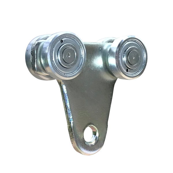 Rollapparat zweiachsig mit Aufhängeöse, Stahl verzinkt. Traglast: 20 kg Rollapparat zweiachsig mit Aufhängeöse, Stahl verzinkt. Traglast: 20 kg