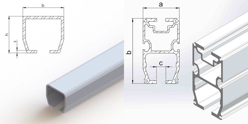C-Laufschienen: Brinkmann Systeme aus Stahl oder Aluminium